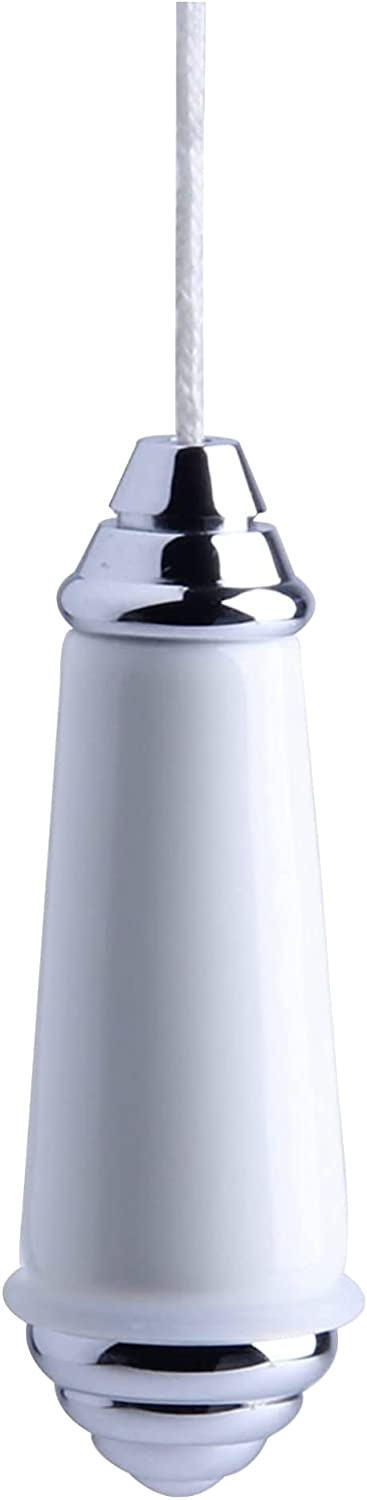 Traditional Ceramic Chrome Decorative Bathroom Light Pull VC12