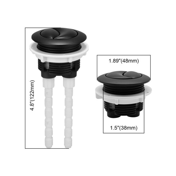 Dual Flush Matt Black Toilet Button