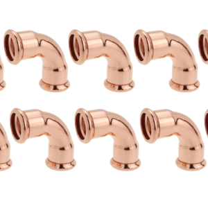 Pack of 10x COPPER PRESS FIT 15mm elbows 90 Degree M-Profile – WRAS Approved