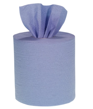 12 x Pack Soclean Centrefeed Blue Roll 400 Sheet Hand Towels 2Ply Office/Workshop