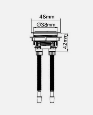 Luxury Heavy-Weight Chrome & Ceramic Universal Flush Button – Fits 38mm Cistern hole - Image 3