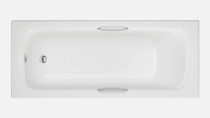 Single Ended Twin Grip Bath Tub Chrome Handles Anti-Slip 1500mm, 1600mm & 1700mm