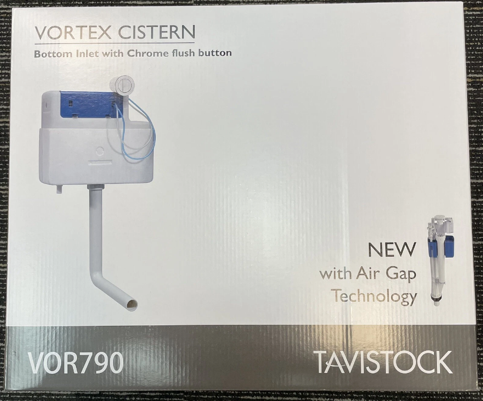 Tavistock Vortex Pneumatic Air Concealed Dual Flush WC Toilet Furniture Cistern 651 Pack Of 5x - Image 3